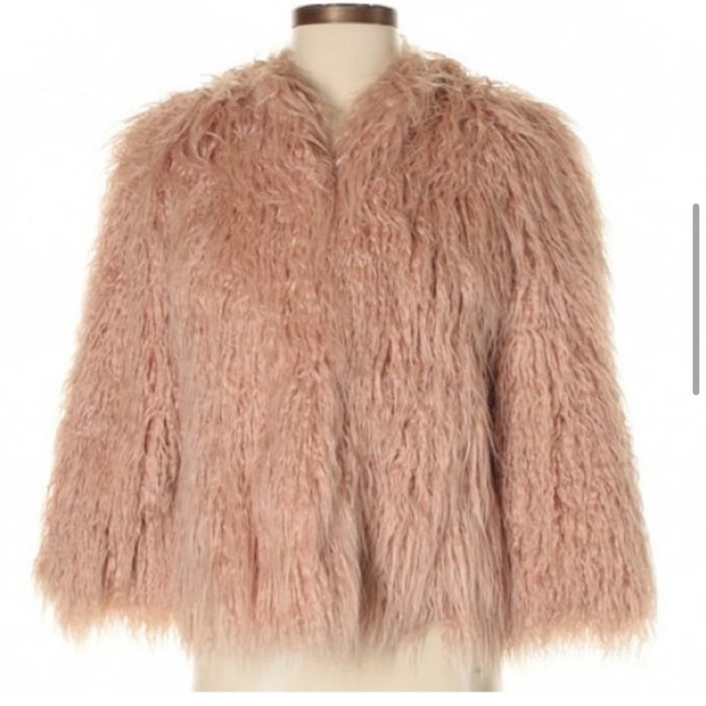 Theory Elstana 2 Cody collective marmot faux fur woman's jacket size small